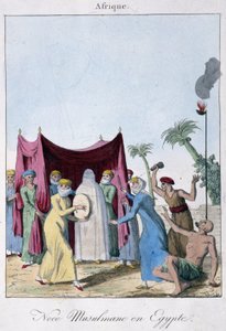 Matrimonio musulmán en Egipto - en “Costumbres y tradiciones de los pueblos”, ed. Hocquart, París de French School
