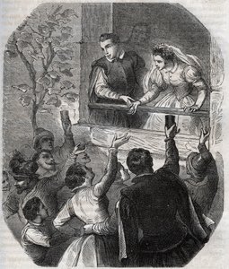 Matrimonio de Martin Guerre (circa 1524) y Bertrande de Rols en Artigat (Ariege) el 15 de mayo de 1539. Grabado de 1871 en “Histoire Des Cocus Celebres” por Henry de Kock (1819-1892). de French School