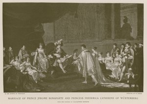 Matrimonio del príncipe Jerome Bonaparte y la princesa Federica Catalina de Wurtemberg de French School