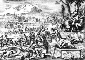Masacre en Irlanda en 1644 de French School