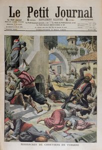 Masacre de Cristianos en Turquía, ilustración de portada de Le Petit Journal 2 de mayo de 1909