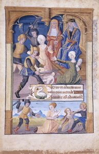 Masacre de los Inocentes, miniatura, c.1450 de French School