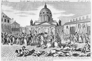 Masacre de las mujeres en el Hospital La Salpetriere, 3 de septiembre de 1792 de French School
