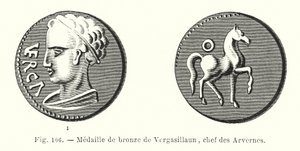 Medalla de Bronce de Vergasillaun, Jefe de los Arvernos de French School