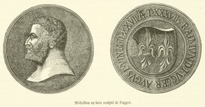 Medallón de madera tallada de Fugger