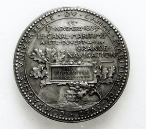 Medalla conmemorativa de la apertura del Canal de Suez el 17 de noviembre de 1869 de French School