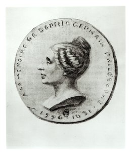 Medalla que representa a Sophie Germain (1776-1831)