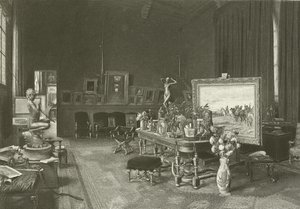 El Taller de Meissonier (grabado) de French School