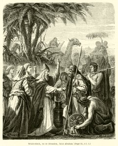 Melquisedec, rey de Jerusalén, bendice a Abraham de French School