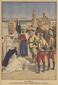 Miembros de la tribu Beni Bou Yahi pidiendo perdón por atacar un convoy francés en Marruecos de French School