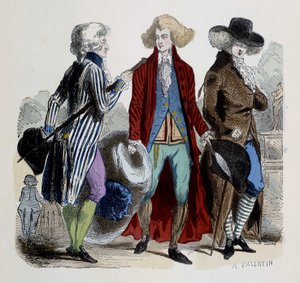 Moda masculina en París en 1787
