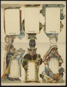 Tarjetas de menú de French School