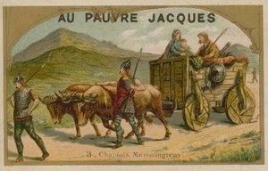 Carro de bueyes merovingio de French School