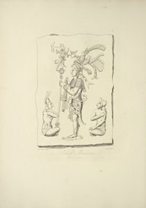 Relieve mexicano encontrado en Oaxaca, ilustración de 