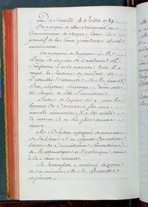 Actas de una reunión de la Academia de Ciencias, 4 de julio de 1789 de French School