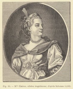 Mlle Clairon, célebre trágica, según Schenau de French School