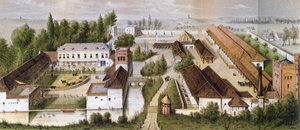 Modelo de una granja en el norte de Francia, de 