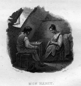 Mon habit Chanson de Béranger en “Oeuvres complètes” (1834) de Pierre Jean de Béranger (1780-1857), poeta y compositor francés.