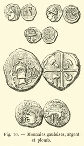 Monedas galas, plata y plomo