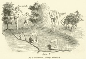 Monocules, Blemmys, Sciopodes (grabado)