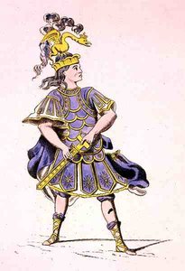 Monsieur Le Kain como Aquiles, en Ifigenia en Áulide, por Jean Racine (1639-99) 1679 de French School