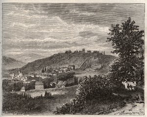 Montmedy - Meuse, en la región Lorraine - grabado en "La France illustree: geografía, historia, administración estadística" por V.A. Malt-Brown. 1884 de French School