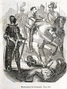 Montmorency hecho prisionero en Pavie (1525) - en “Histoire de France” de L.-P. Anquetil de French School