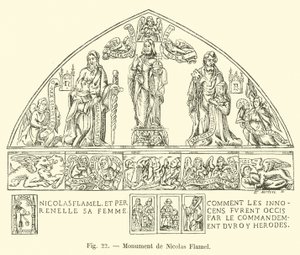 Monumento de Nicolas Flamel de French School