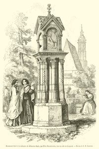 Monumento erigido en memoria de Sebastián Bach de French School