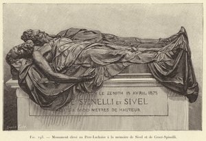 Monumento erigido en Père-Lachaise en memoria de Sivel y Croce-Spinelli de French School