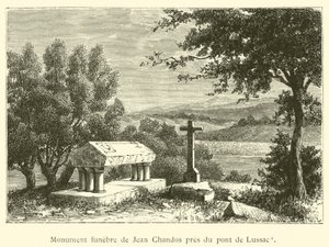Monumento funerario de Jean Chandos cerca del puente de Lussac de French School