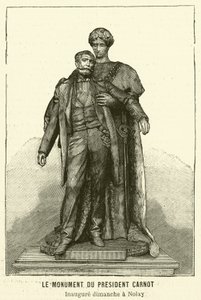 Monumento al presidente francés asesinado Sadi Carnot