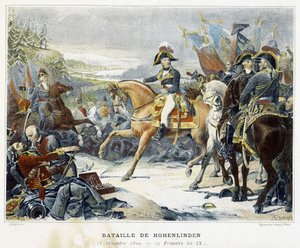 Victoria de Moreau sobre los austriacos comandados por el Archiduque Juan el 3 de diciembre de 1800 en la Batalla de Hohenlinden (Baviera - Alemania). de French School