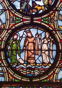 Moisés salvado del agua, siglos XII-XIII de French School