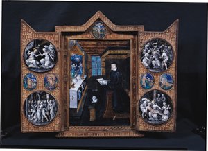 Gabinete de luto con escenas de la vida de Cristo y atributos de Enrique II (1519-59) y Catalina de Médici (1519-89)