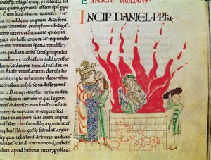 Ms 12-15 t.3 f.64 Los Niños en el Horno, de la Biblia de Etienne Harding