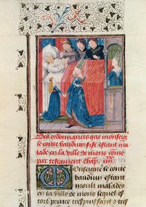 Ms 149 t.3 fol.163 Última enfermedad del Conde Balduino V de Hainault de French School