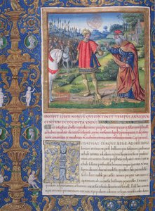 Ilustración del Libro IX (Desde la muerte de Acab hasta el cautiverio de las diez tribus), Capítulo 1 de las Antigüedades de los Judíos (Antiquitates Judaicae) de Flavio Josefo de French School