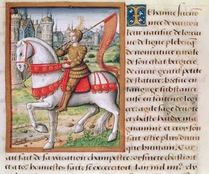 Ms 17 f.76 Juana de Arco de Vie des Femmes Celebres, c.1505 de French School