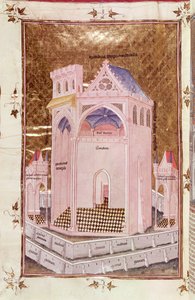 Ms 292 Tome 3 fol.214v El Templo de Jerusalén, de Postilles sur la Bible por Nicolas de Lyre