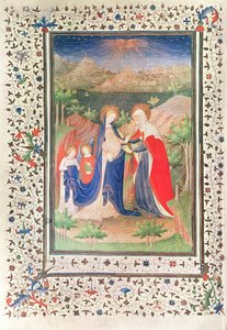 Ms 2 fol.65v La Visitación, de las Horas de Boucicaut, c.1410 de French School