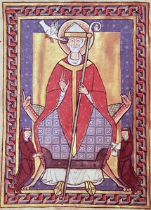 Ms 315 f.1v San Gregorio, de Extracto de sus Obras de French School