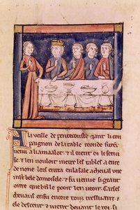 En la víspera de Pentecostés..., del Livre de Messire Lancelot du Lac