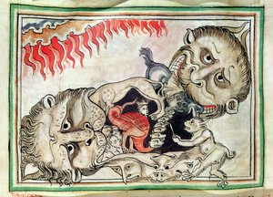 Ms 422 f.95v Infierno de French School