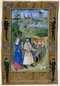 Ms 473 La Huida a Egipto, de las Horas de Carlos de Francia, c.1466-69 de French School