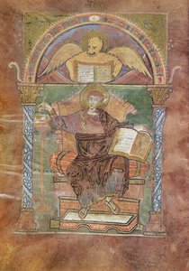 Ms 4 fol.66v San Marcos, del Evangelio de San Riquier, c.800 de French School