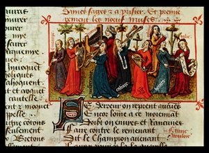 Las nueve musas, de Le Champion des Dames por Martin le Franc, 1451 de French School