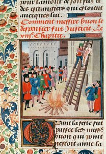 Ejecución de Hugh Despenser, de la Crónica de Froissart de French School