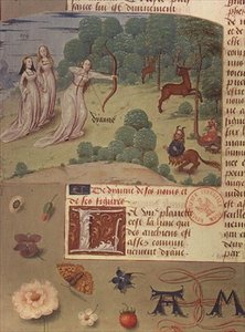 Diana cazando, del Libro de los Eschecs D