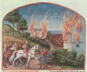 Página de La Historia de Merlín por Robert de Boron, c.1482-89 de French School